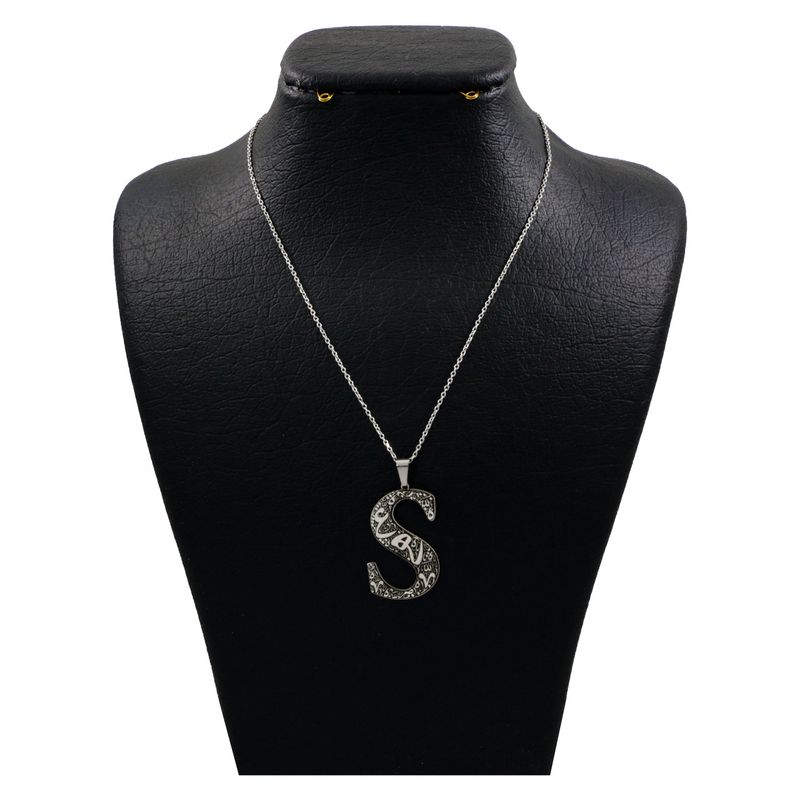 گردنبند نقره زنانه دلی جم طرح s کد d 681